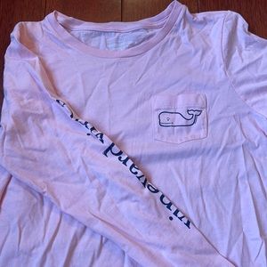 Baby Pink Vineyard Vines Long sleeve with front pocket